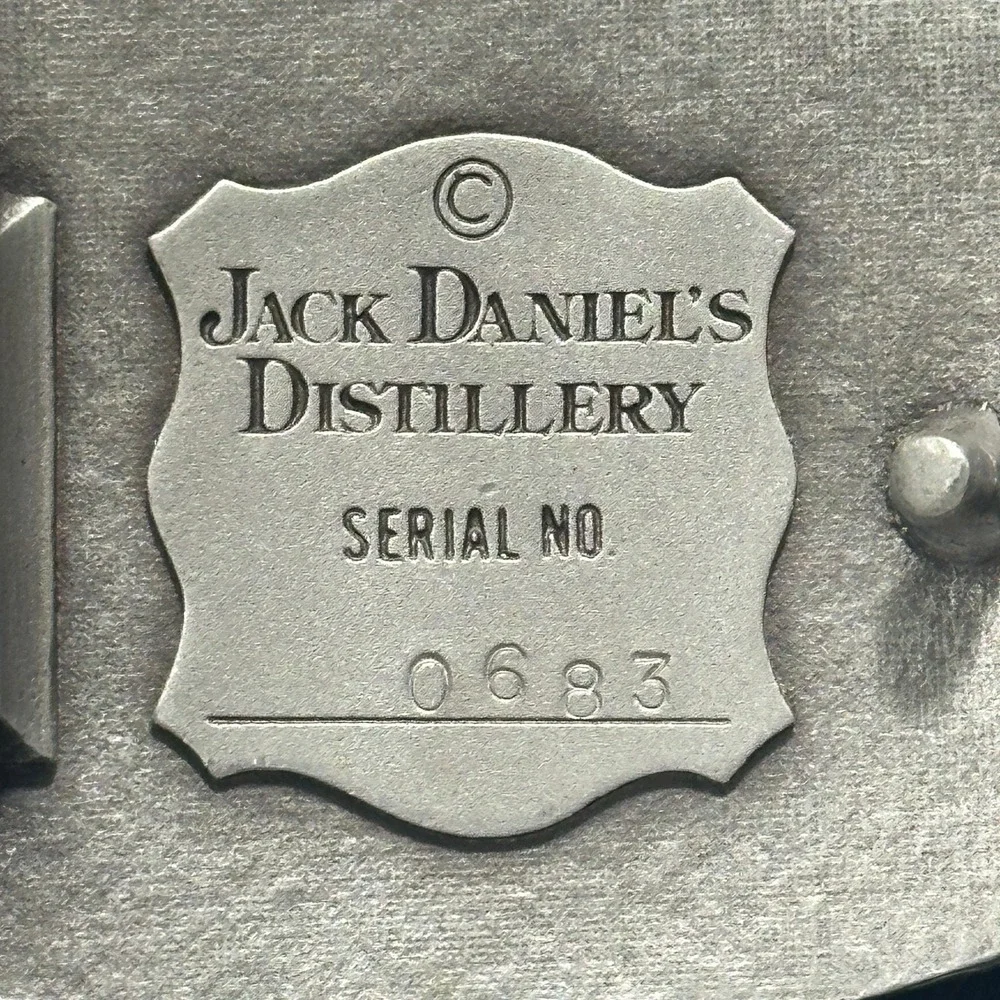 Vintage Jack Daniels Old No 7 Solid Pewter Belt Buckle 0683 Whiskey Portrait